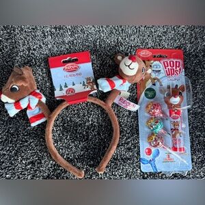Rudolph, the Red-Nosed Reindeer Christmas Headband and Lollipop Set - BRAND NEW